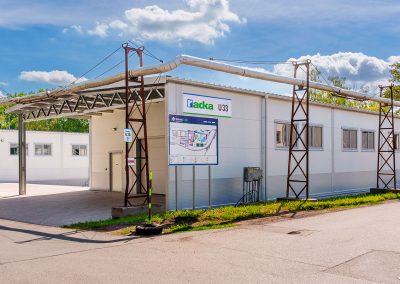 Skladovací hala v areálu UMA